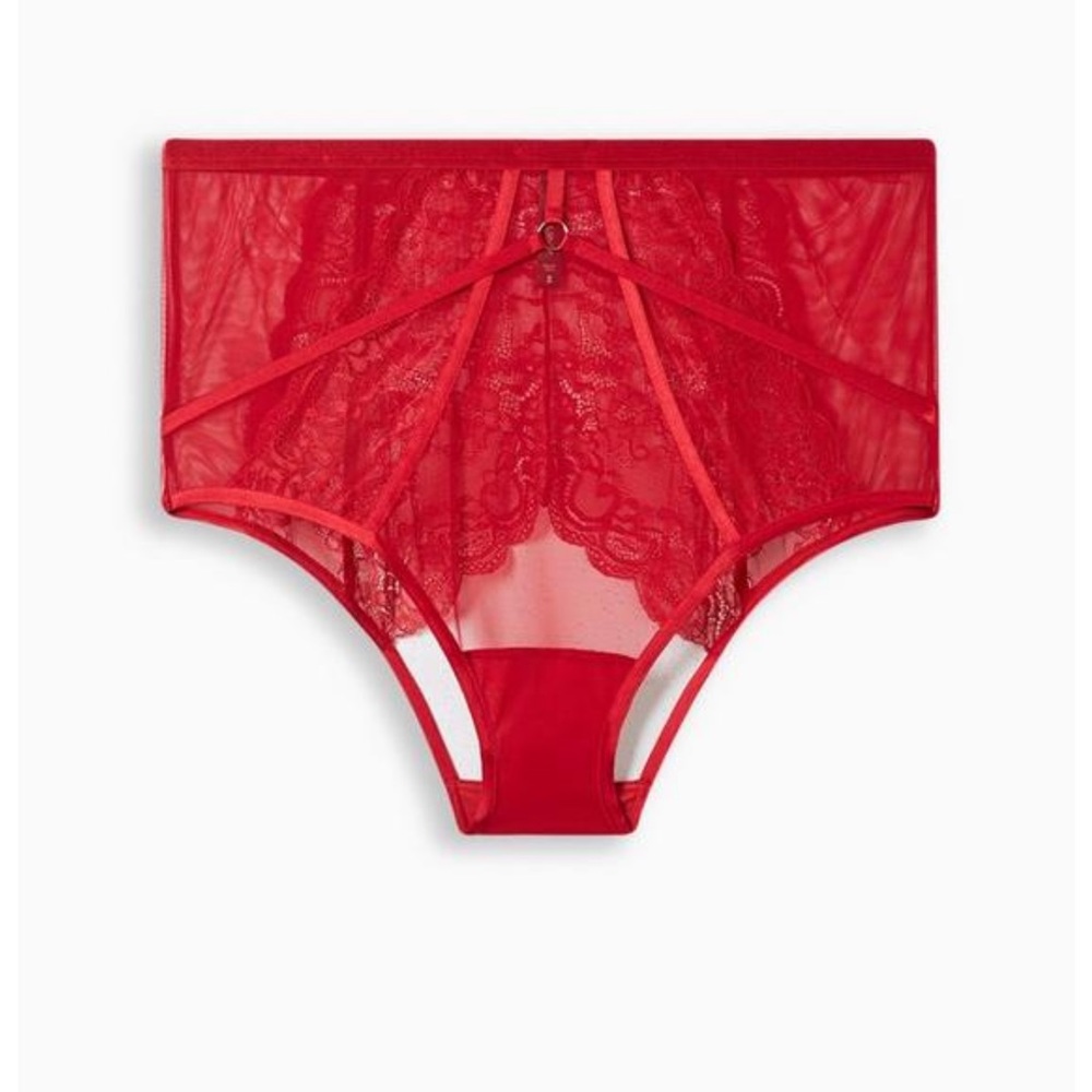 Torrid Red Bow Bralette and High Leg Pantie Set - Picture 5 of 6